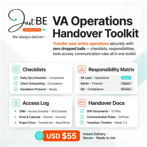 VA Operations Handover Toolkit